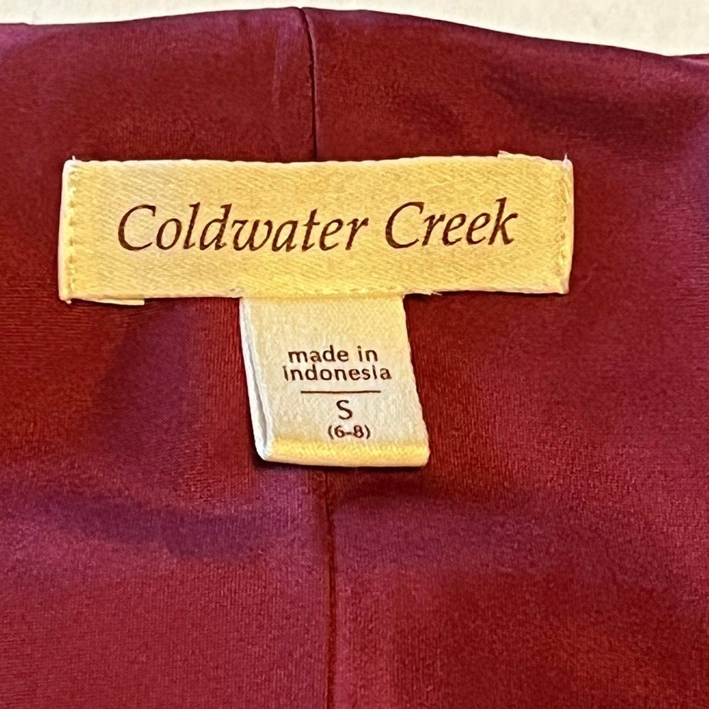Coldwater Creek multi colored size small sleeveless blouse Tank Top side zipper - Picture 8 of 11